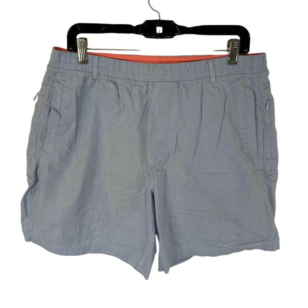 Birddogs Lined Casual Shorts Size XXL Cotton Outer Athletic Liner Blue Peach